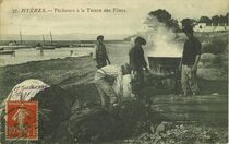 Cartolis Hyères (Var) - Pêcheurs à la teinte des filets