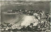 Cartolis Dinard (Ille-et-Vilaine) - La Plage, la Pointe du Moulinet vers Saint-Servan