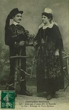 Cartolis Bannalec (Finistère) - Jeune gas et jeune fille de Bannalec
