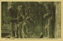 Cartolis Locronan (Finistère) - Beau groupe de l'Ensevelissement dans la Chapelle  ...