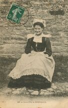 Cartolis Rosporden (Finistère) - Jeune fille de ROSPORDEN.