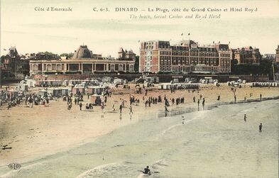 Cartolis Dinard (Ille-et-Vilaine) - La Plage, côté du Grand Casino et Hôtel Royal