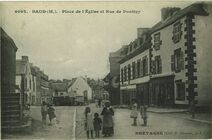 Cartolis Baud (Morbihan) - Place de l'Église et Rue de Pontivy