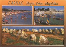 Cartolis Carnac (Morbihan) - Le plage, le centre nautique et les alignements du ...