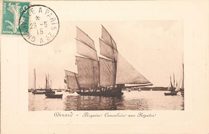 Cartolis Dinard (Ille-et-Vilaine) - Bisquine Cancalaise aux Régates