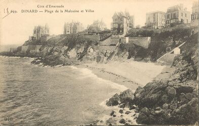 Cartolis Dinard (Ille-et-Vilaine) - Plage de la Malouine et Villas