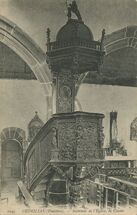 Cartolis Guimiliau (Finistère) - Intérieur de l'Eglise, la Chaire