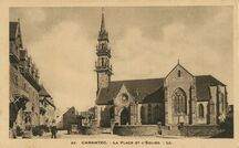 Cartolis Carantec (Finistère) - LA PLACE ET L'EGLISE