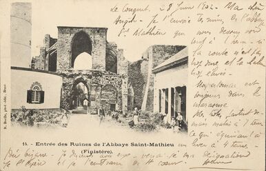 Cartolis Plougonvelin (Finistère) - Entrée des Ruines de l'Abbaye Saint-Mathieu