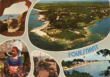 Cartolis Fouesnant (Finistère) - La roche percée, la pointe et les plages de Beg-M ...