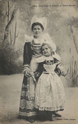 Cartolis Pont-Aven (Finistère) - Jeune Fille et Fillette de Pont-Aven