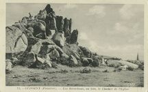 Cartolis Guissény (Finistère) - Les Barachous, au loin, me Clocher de l'Eglise