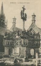 Cartolis Guimiliau (Finistère) - Le Calvaire (XVIe siècle)