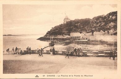 Cartolis Dinard (Ille-et-Vilaine) - La Piscine et la Pointe du Moulinet