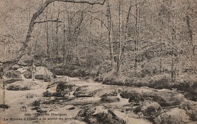 Cartolis Huelgoat (Finistère) - La Rivière d'argent à la sortie du gouffre
