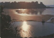 Cartolis Dinard (Ille-et-Vilaine) - Coucher de soleil sur la Grande Plage