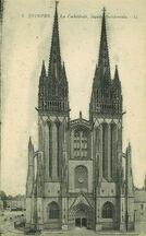 Cartolis Quimper (Finistère) - La Cathédrale, façade Occidentale