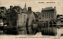 Cartolis Guingamp (Côtes d'Armor) - Le Trieux sous le Moulin de Ville