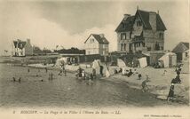 Cartolis Roscoff (Finistère) - La Plage et les Villas à l'Heure du Bain.