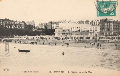 Cartolis Dinard (Ille-et-Vilaine) - Le Casino, vu de la Mer