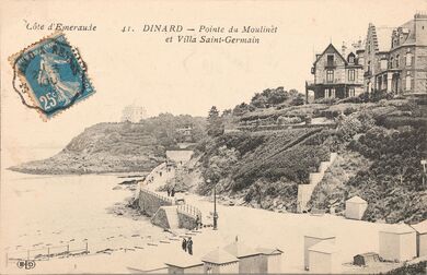 Cartolis Dinard (Ille-et-Vilaine) - Pointe du Moulinet et Villa Saint-Germain