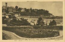Cartolis Dinard (Ille-et-Vilaine) - Entrée de la Plage et envolée sur la Malouine