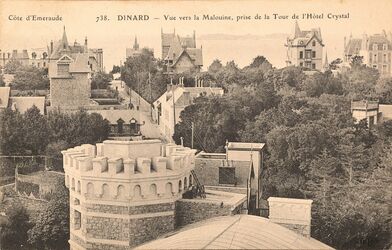 Cartolis Dinard (Ille-et-Vilaine) - Vue vers la Malouine, prise de la Tour de l'Hôtel ...