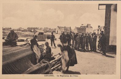 Cartolis Lesconil (Finistère) - La Réparation des Filets