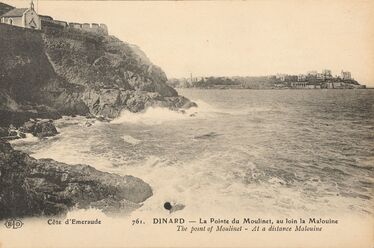 Cartolis Dinard (Ille-et-Vilaine) - La Pointe du Moulinet, au loin la Malouine