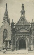 Cartolis Guimiliau (Finistère) - Portail et clocher de l'Eglise