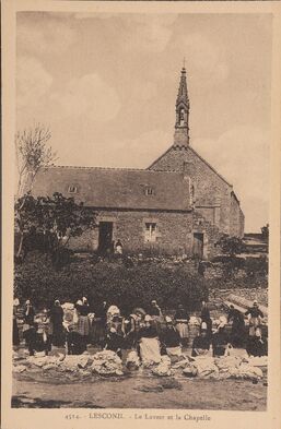 Cartolis Lesconil (Finistère) - Le Lavoir et la Chapelle