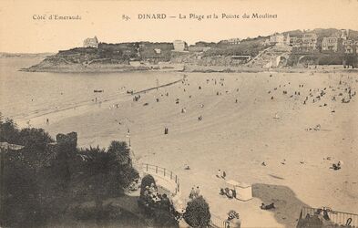 Cartolis Dinard (Ille-et-Vilaine) - La Plage et la Pointe du Moulinet