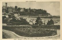 Cartolis Dinard (Ille-et-Vilaine) - Entrée de la Plage et envolée sur la Malouine