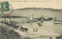 Cartolis Dinard (Ille-et-Vilaine) - La Cale à mer basse et vue générale de St-Malo
